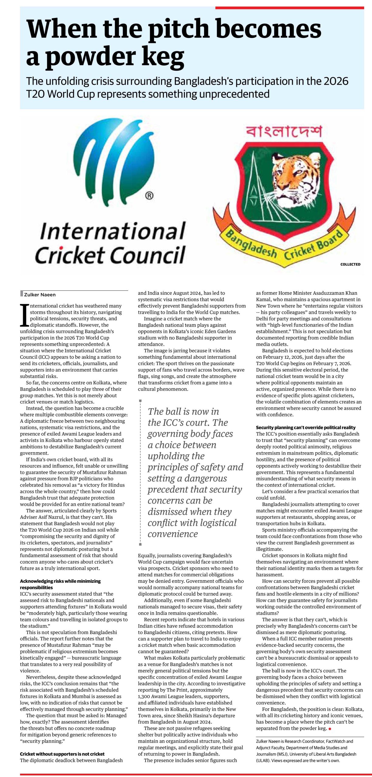 When the pitch becomes a powder keg